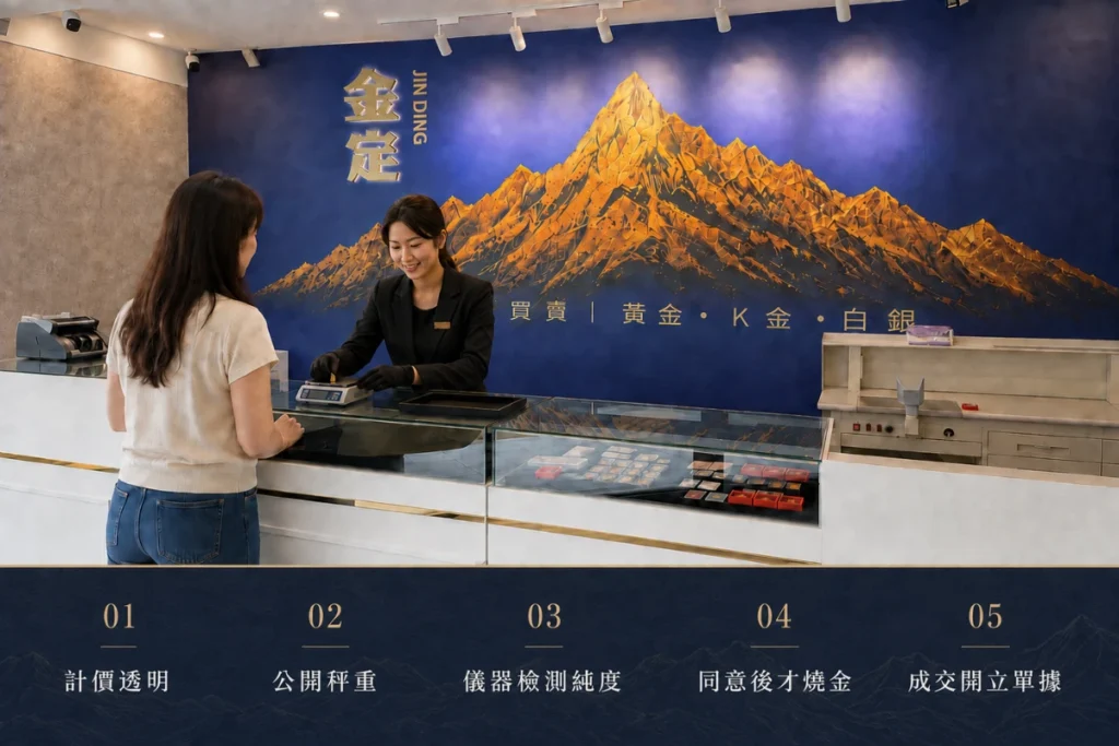 台中黃金回收推薦：金定貴金屬